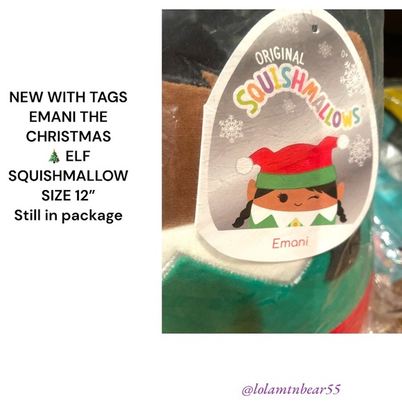 NEW WITH TAGS EMANI THE GIRL CHRISTMAS ELF 🎄-12”, STILL IN PACKAGE BEAUTIFUL - Picture 3 of 6